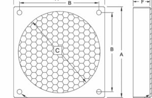 Shielded Honeycomb Fan Filters